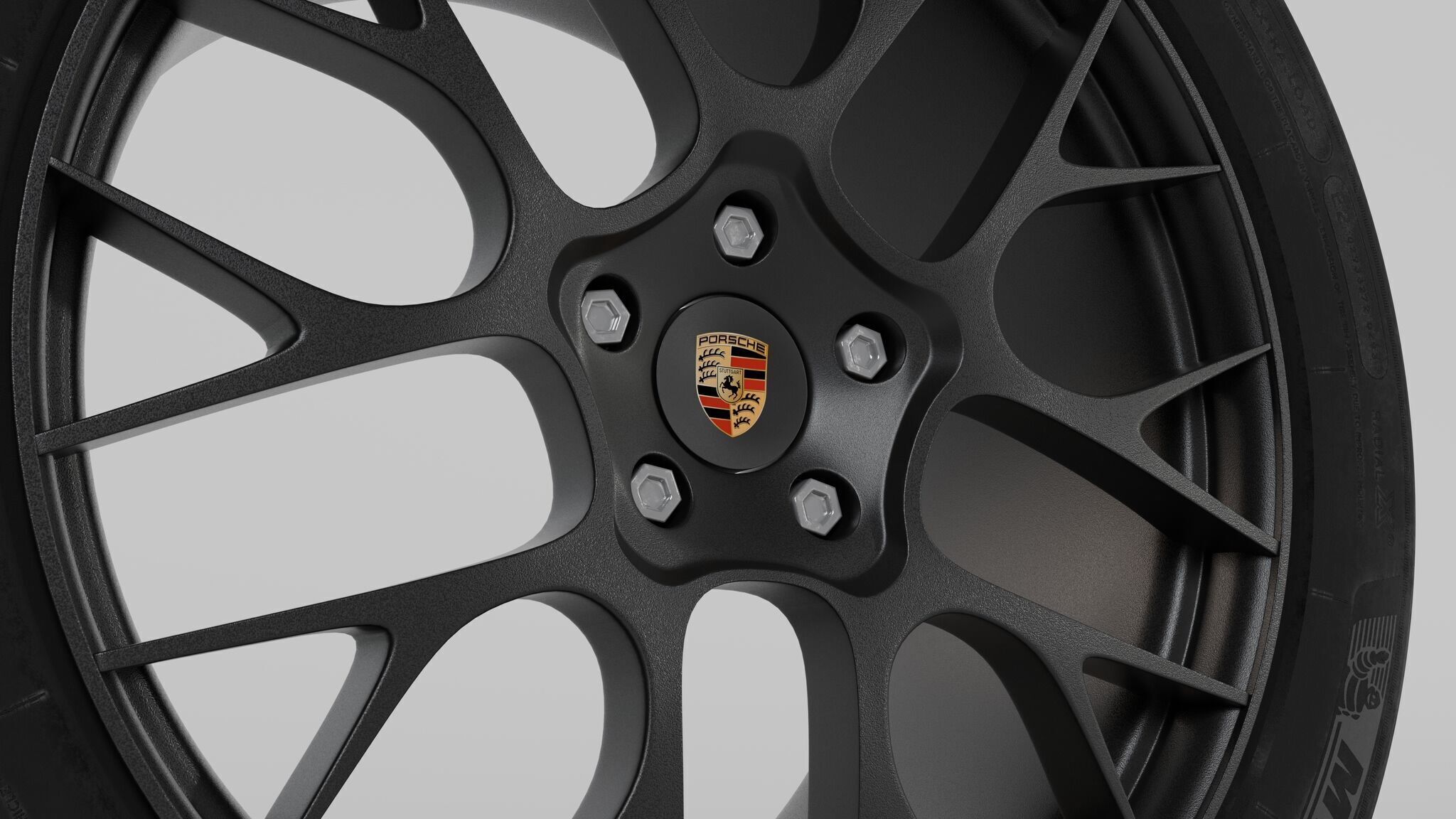 Porsche 911 992 RS Spyder Wheel 3D Model Low-poly 3D model_3