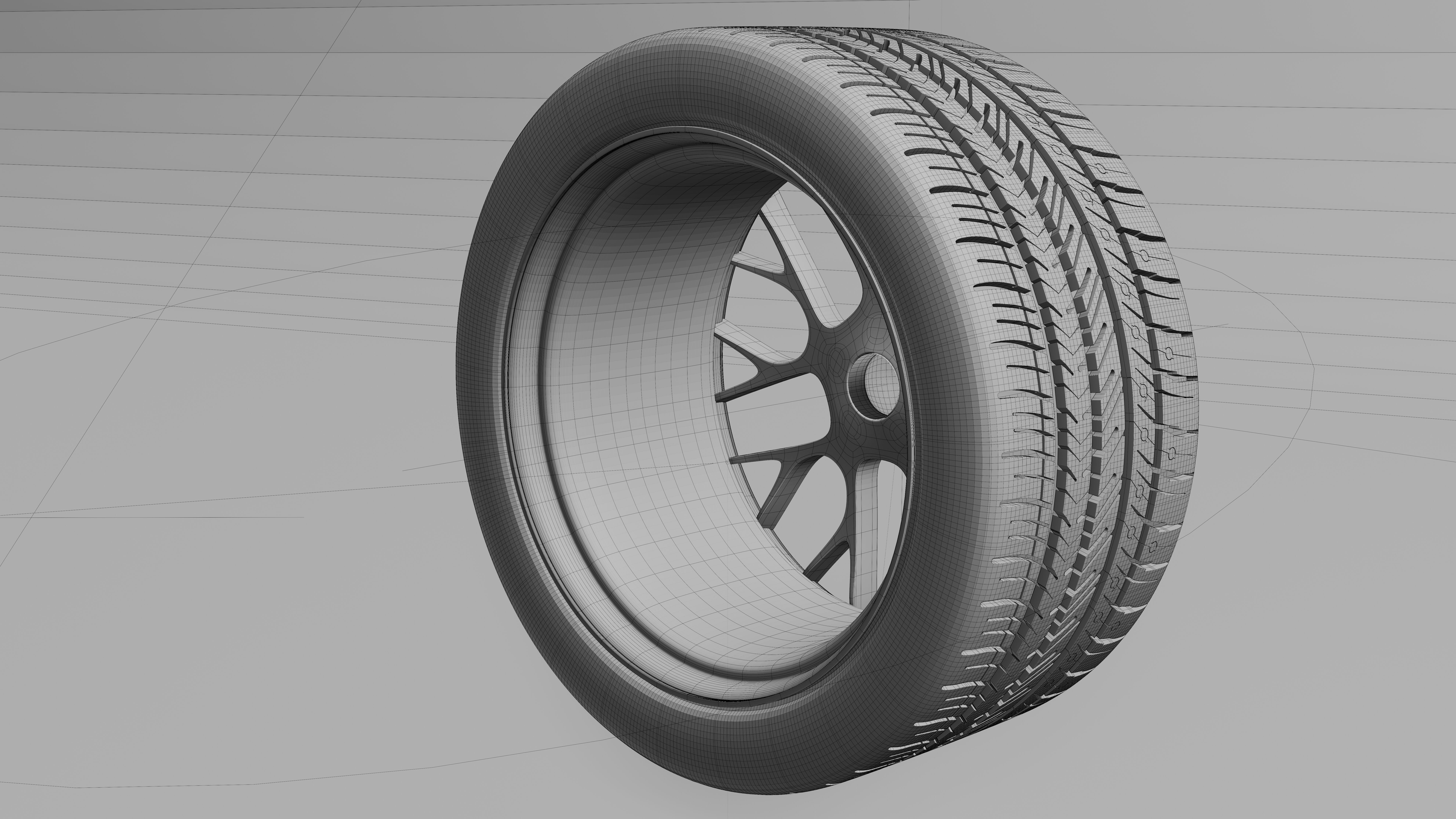 Porsche 911 992 RS Spyder Wheel 3D Model Low-poly 3D model_6