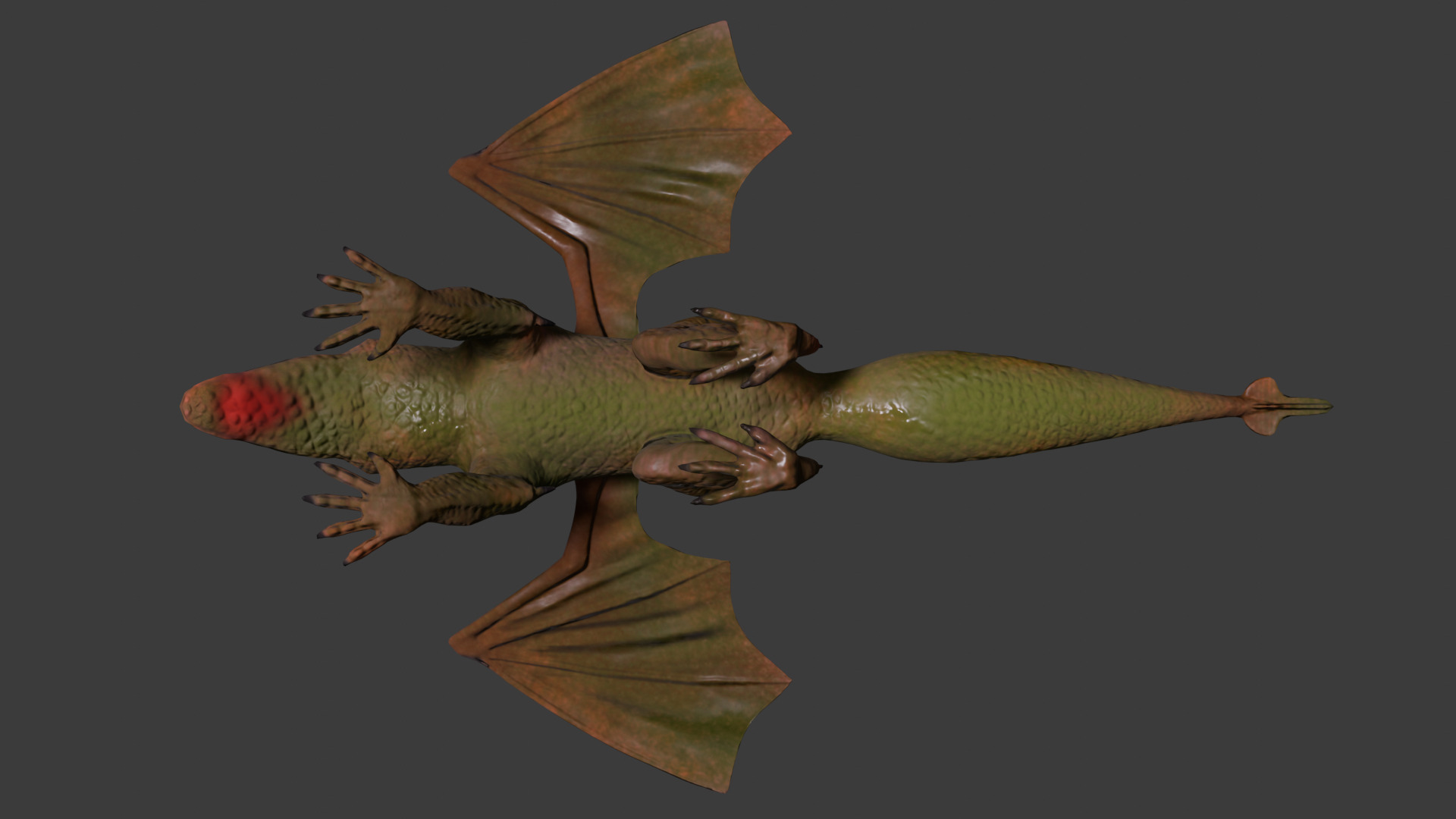 Komodo Dragon Low-poly 3D model_9