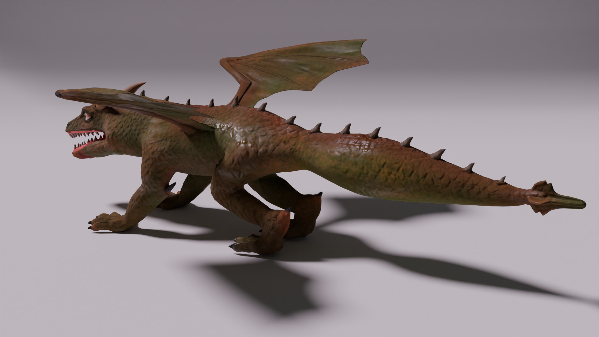 Komodo Dragon Low-poly 3D model_7