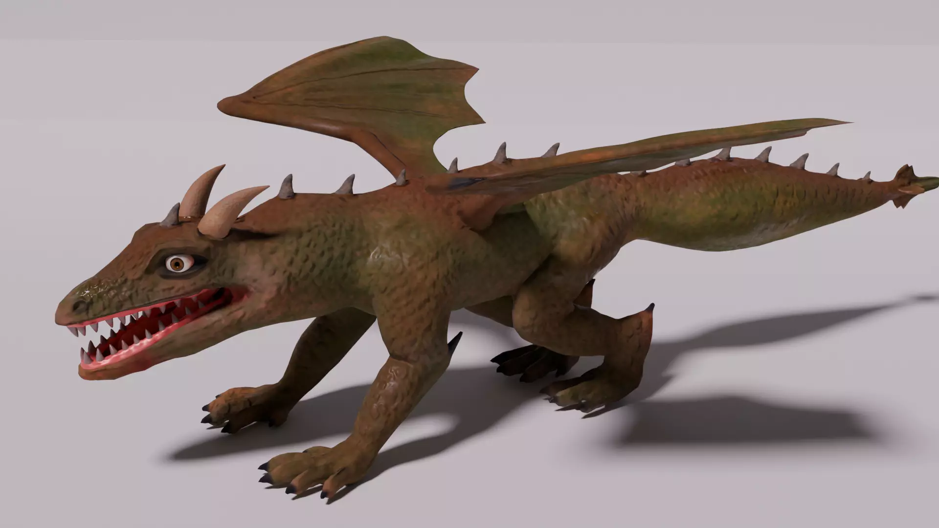 Komodo Dragon Low-poly 3D model_0