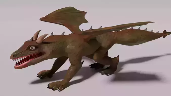 Komodo Dragon Low-poly 3D model