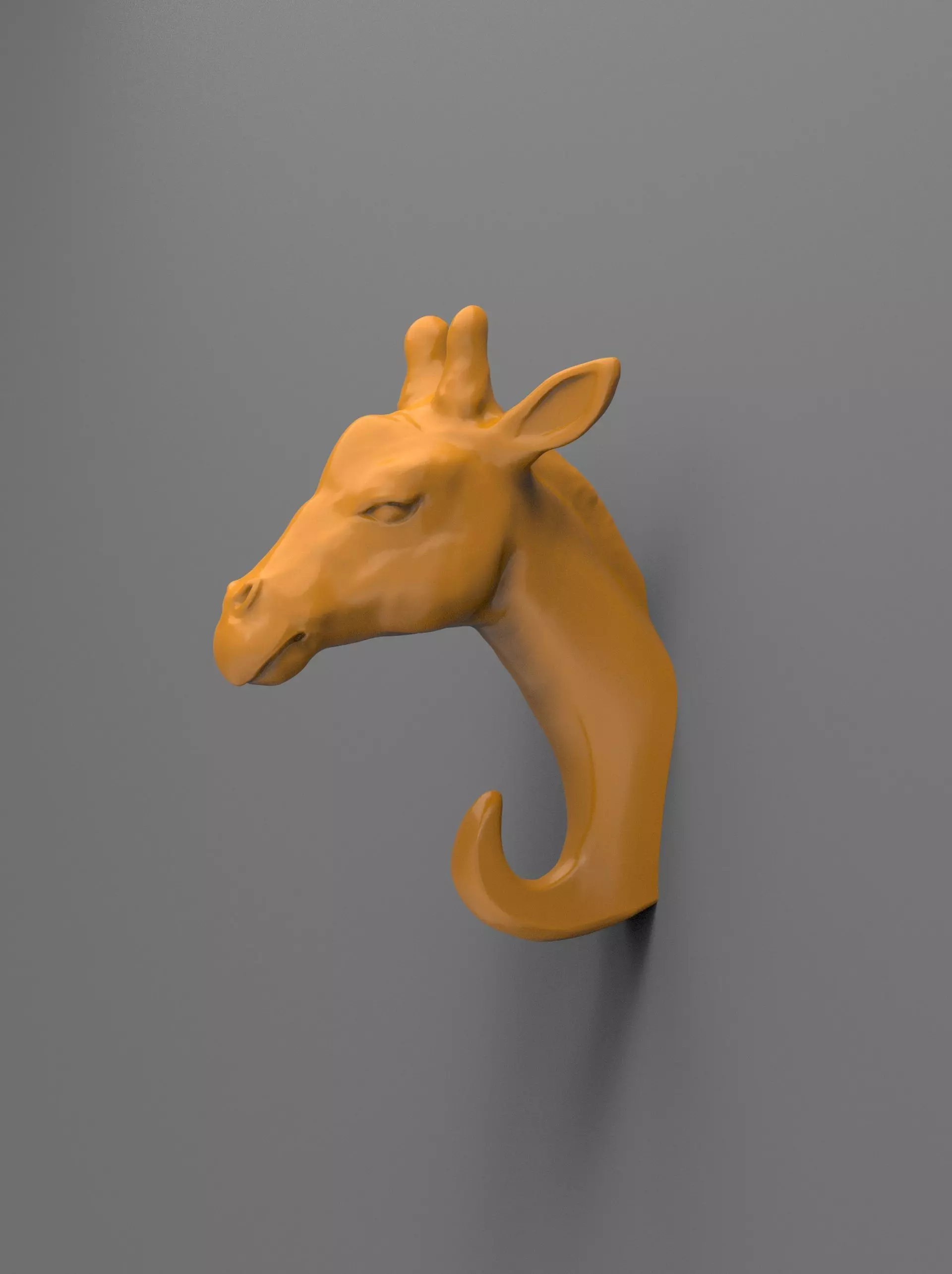 Giraffe Head Sculpture - Wall Hook 3D print model