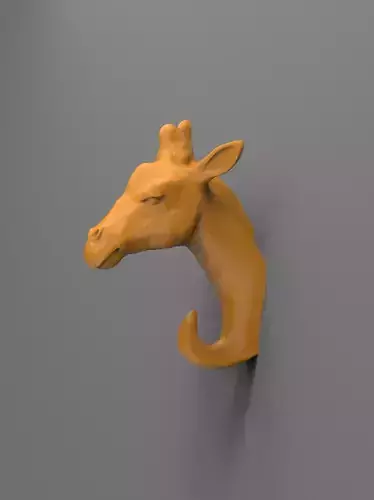 Giraffe Head Sculpture - Wall Hook