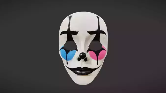 Pierrot-Style Clown Mask