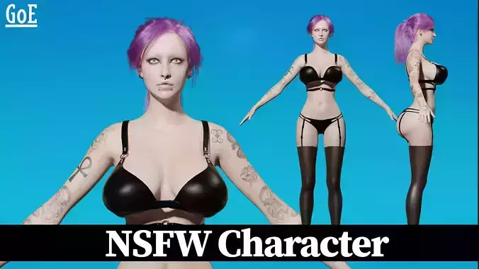 BDSM Girl NSFW Rigged Model