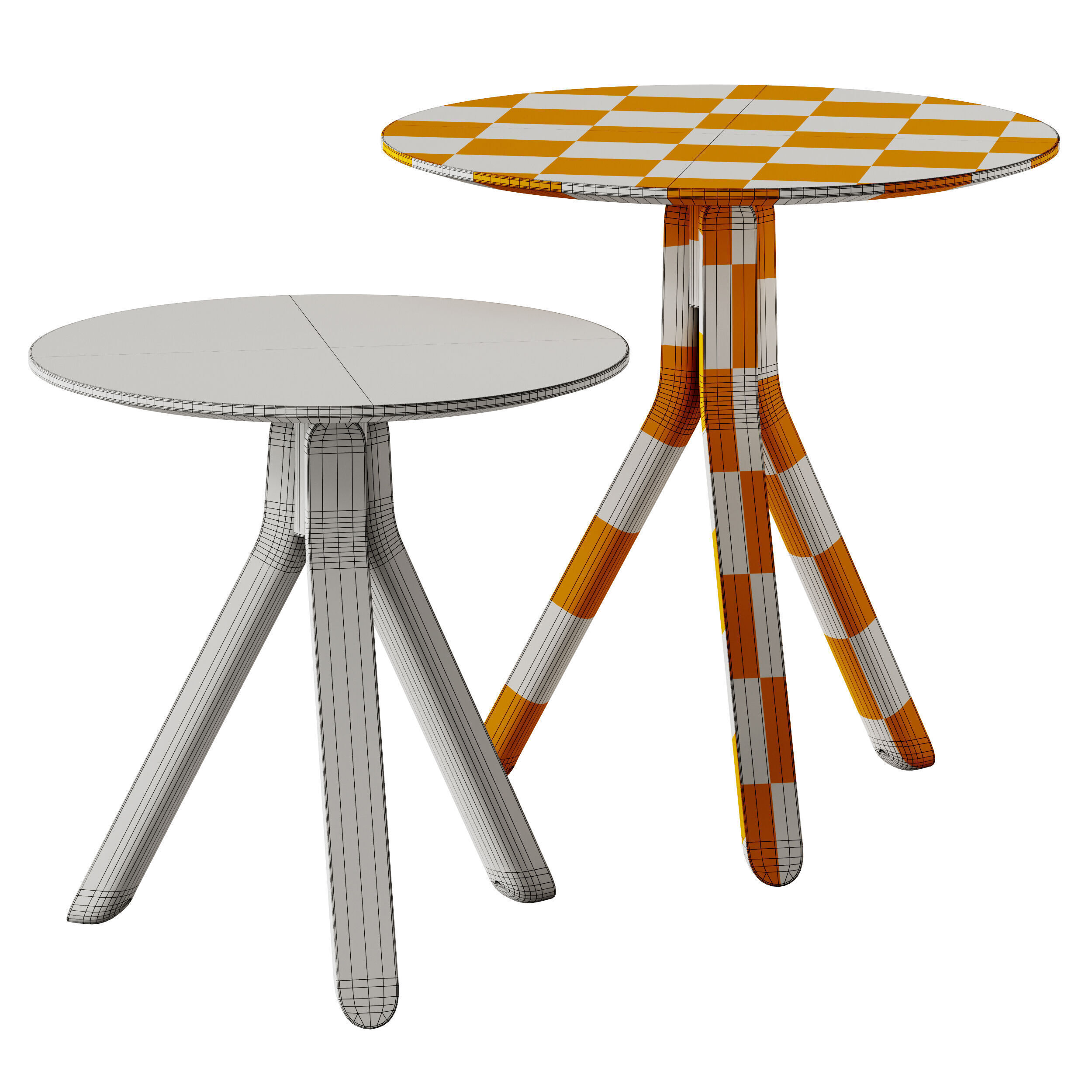 Andreu World Nuez Coffee Table ME2873 and ME2880 3D model_6