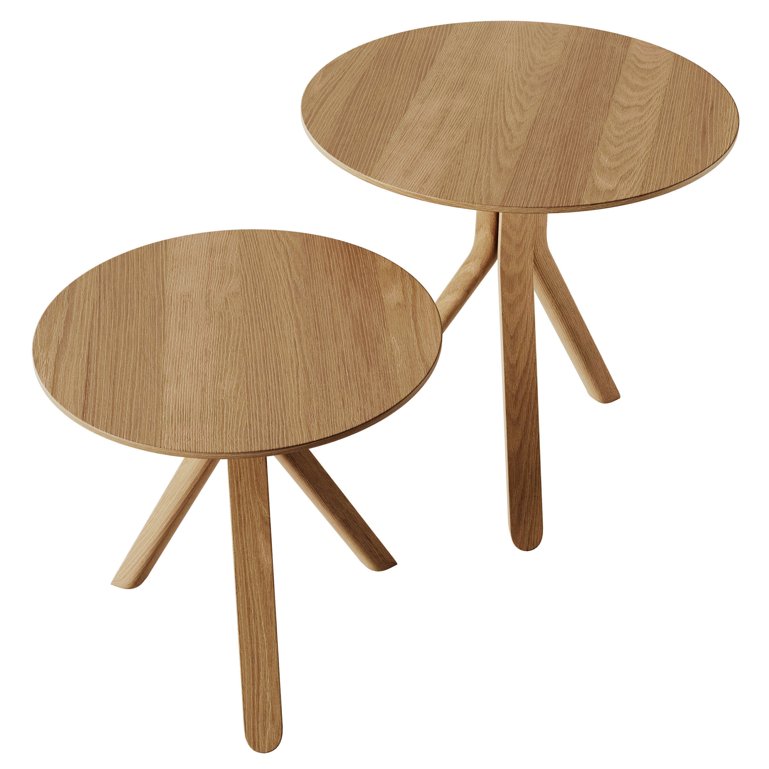 Andreu World Nuez Coffee Table ME2873 and ME2880 3D model_1