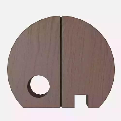 Wood round elephant