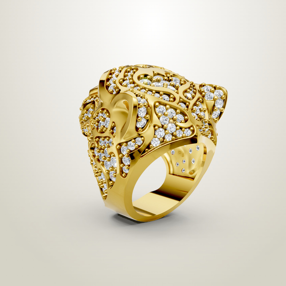 Ring Zodaria Pave Carrera y Carrera 3D print model_4