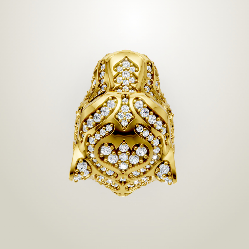 Ring Zodaria Pave Carrera y Carrera 3D print model_2