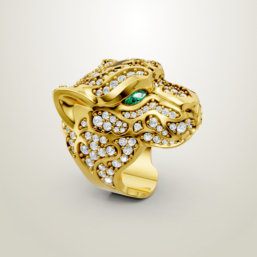 Ring Zodaria Pave Carrera y Carrera 3D print model_1