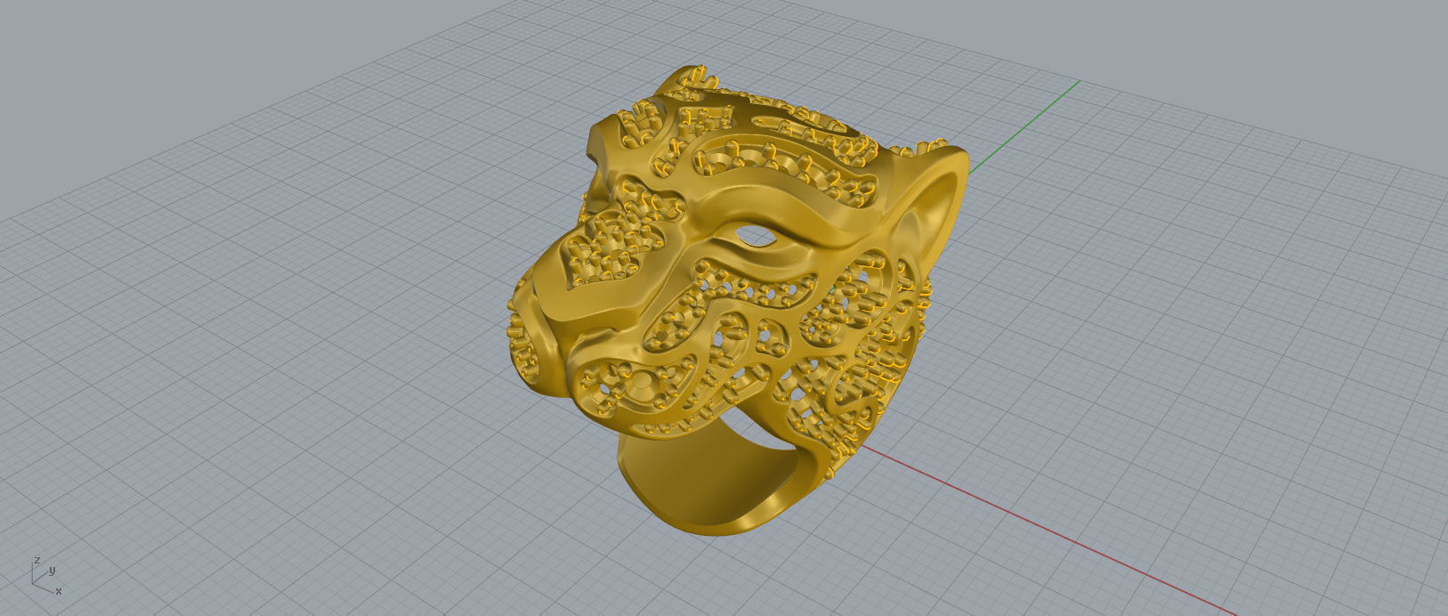 Ring Zodaria Pave Carrera y Carrera 3D print model_10