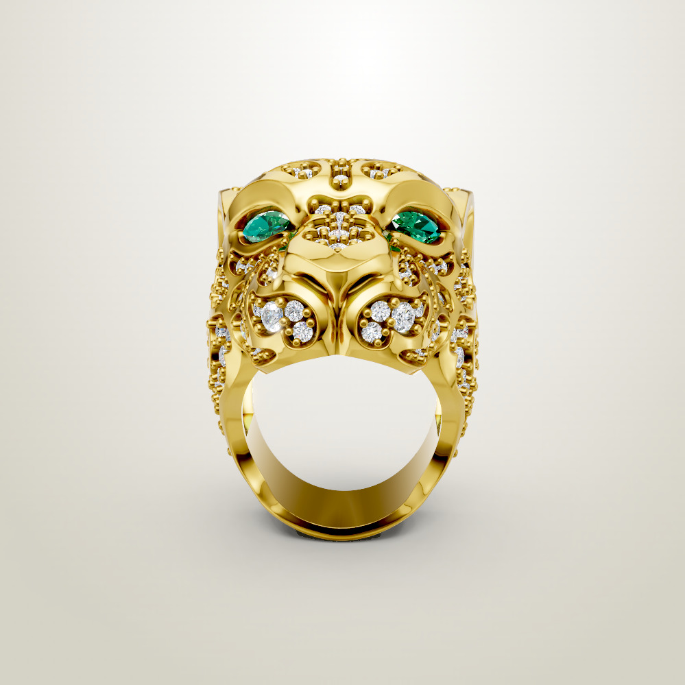 Ring Zodaria Pave Carrera y Carrera 3D print model_3