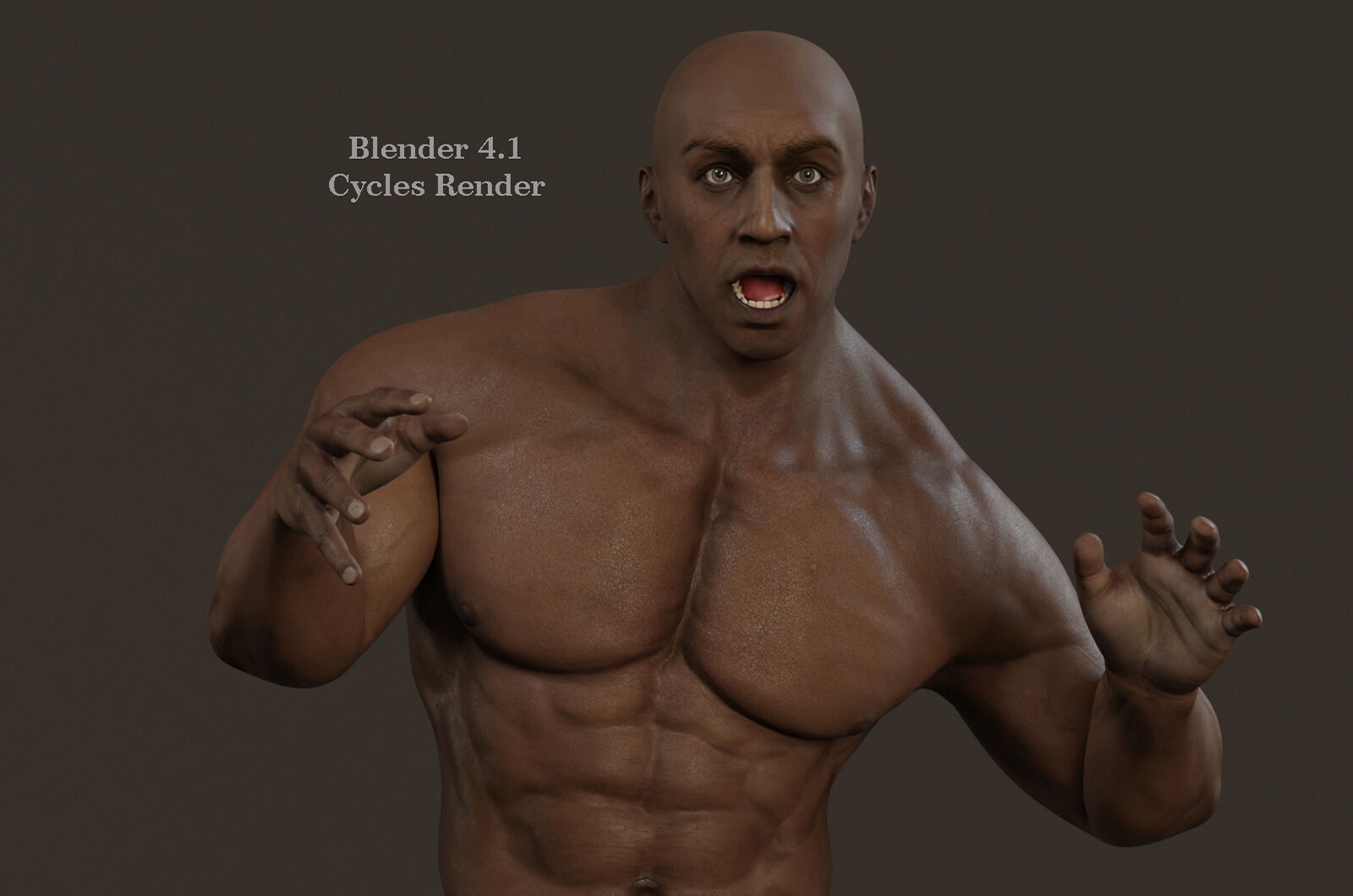 Male Base Muscle Rig Low-poly 3D model_15