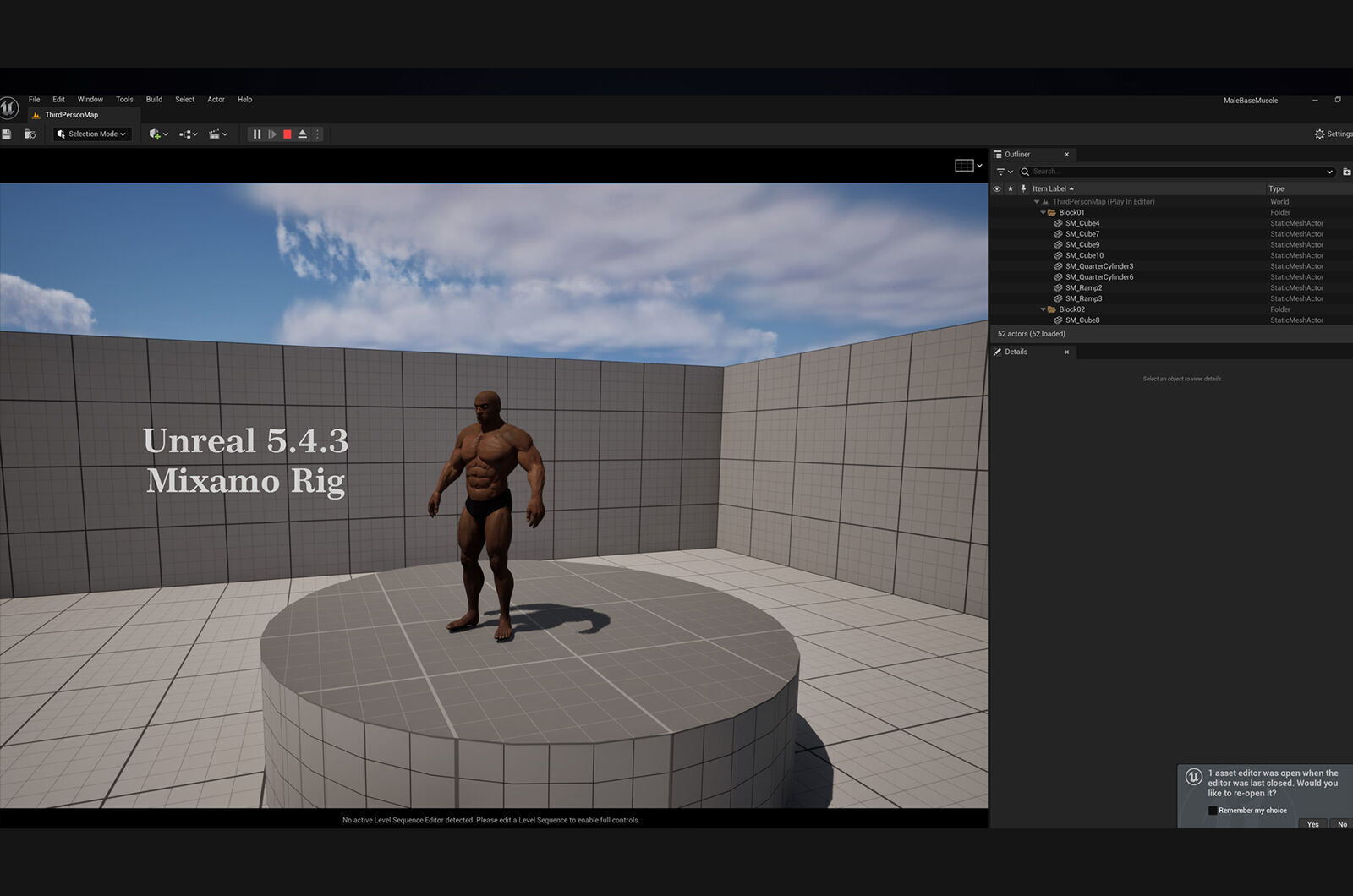 Male Base Muscle Rig Low-poly 3D model_21