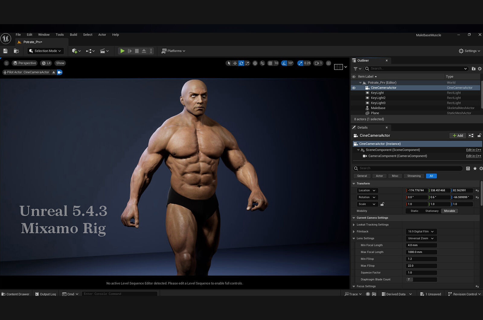 Male Base Muscle Rig Low-poly 3D model_20
