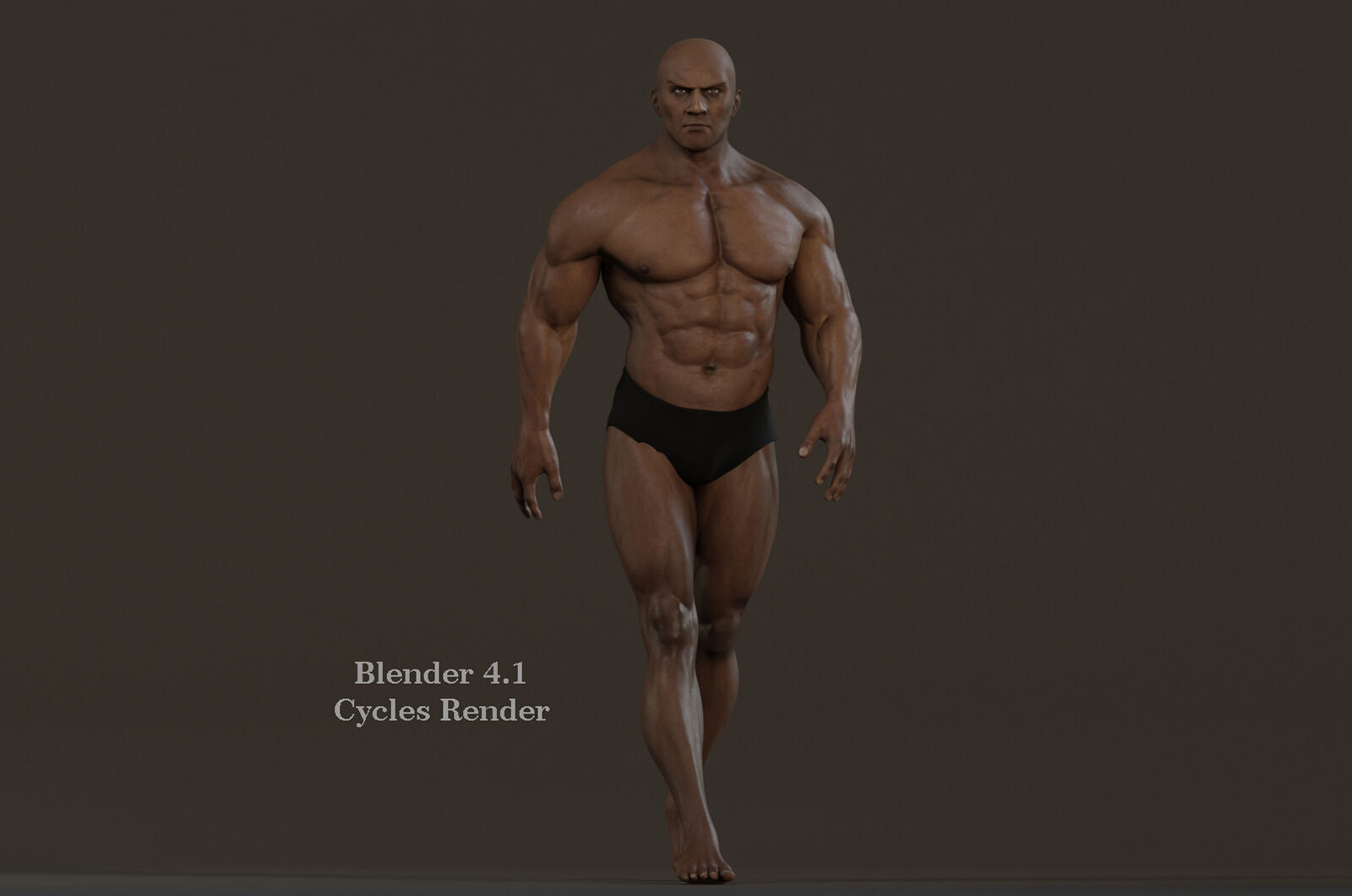Male Base Muscle Rig Low-poly 3D model_13