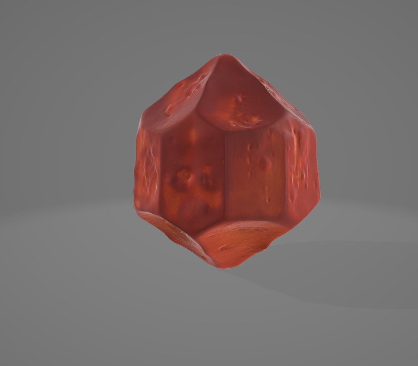 Glowing Geometric Crystal 3D Model - Stylized with Rough Edges Low-poly 3D model_5