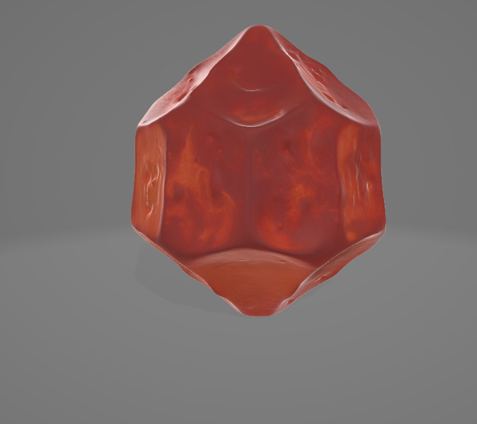Glowing Geometric Crystal 3D Model - Stylized with Rough Edges Low-poly 3D model_2