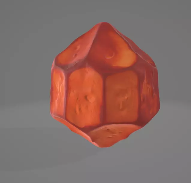Glowing Geometric Crystal 3D Model - Stylized with Rough Edges Low-poly 3D model_0
