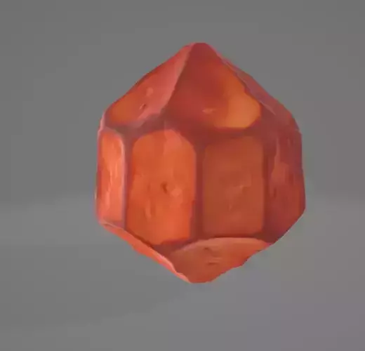 Glowing Geometric Crystal 3D Model - Stylized with Rough Edges