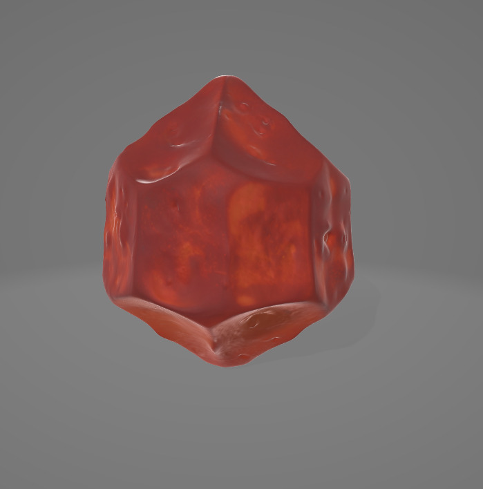 Glowing Geometric Crystal 3D Model - Stylized with Rough Edges Low-poly 3D model_3