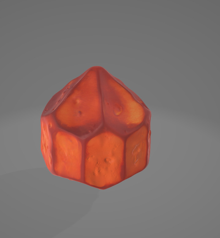 Glowing Geometric Crystal 3D Model - Stylized with Rough Edges Low-poly 3D model_10