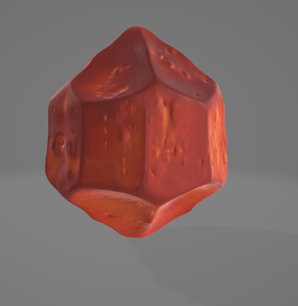 Glowing Geometric Crystal 3D Model - Stylized with Rough Edges Low-poly 3D model_6