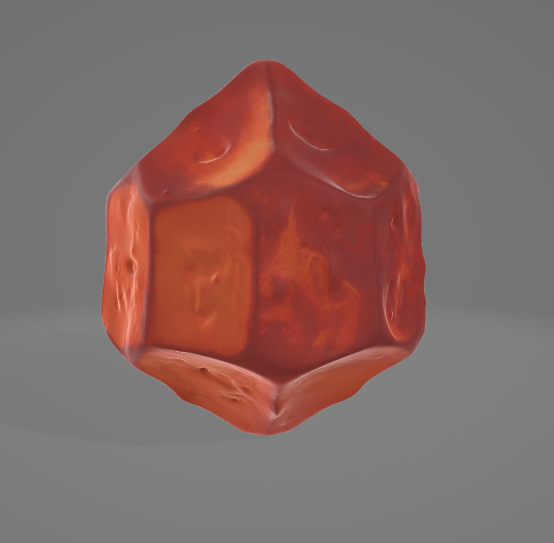 Glowing Geometric Crystal 3D Model - Stylized with Rough Edges Low-poly 3D model_1