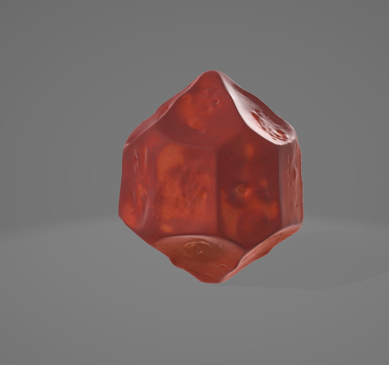 Glowing Geometric Crystal 3D Model - Stylized with Rough Edges Low-poly 3D model_4