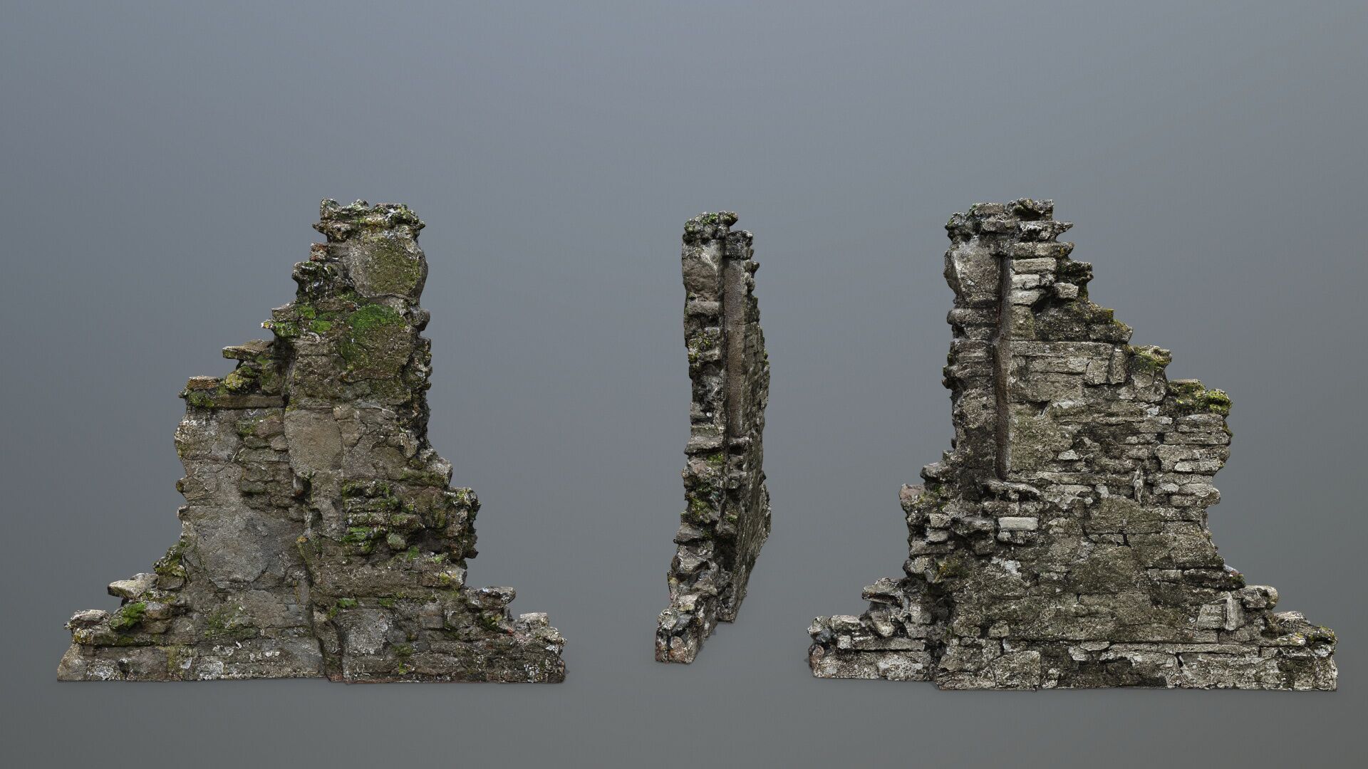 Ruin Gate Low-poly 3D model_8