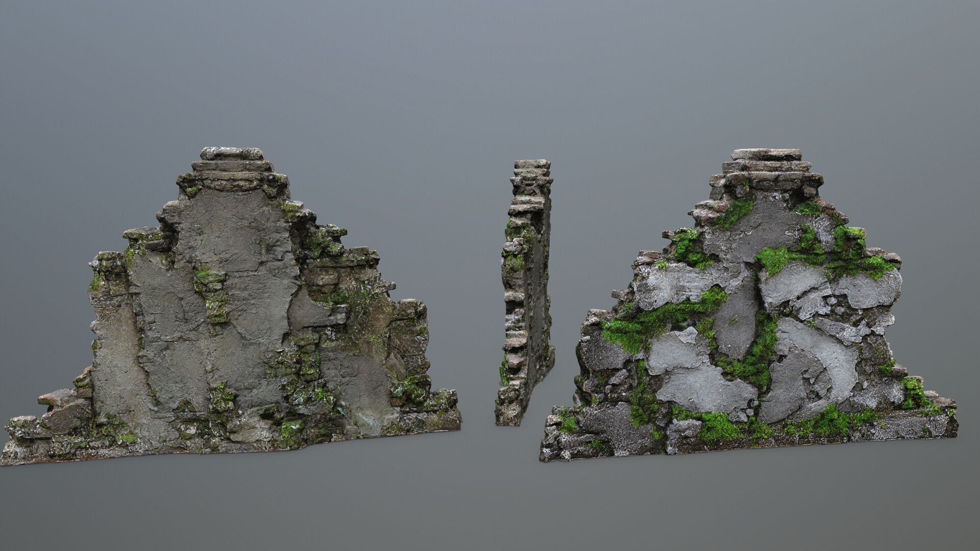 Ruin Gate Low-poly 3D model_11