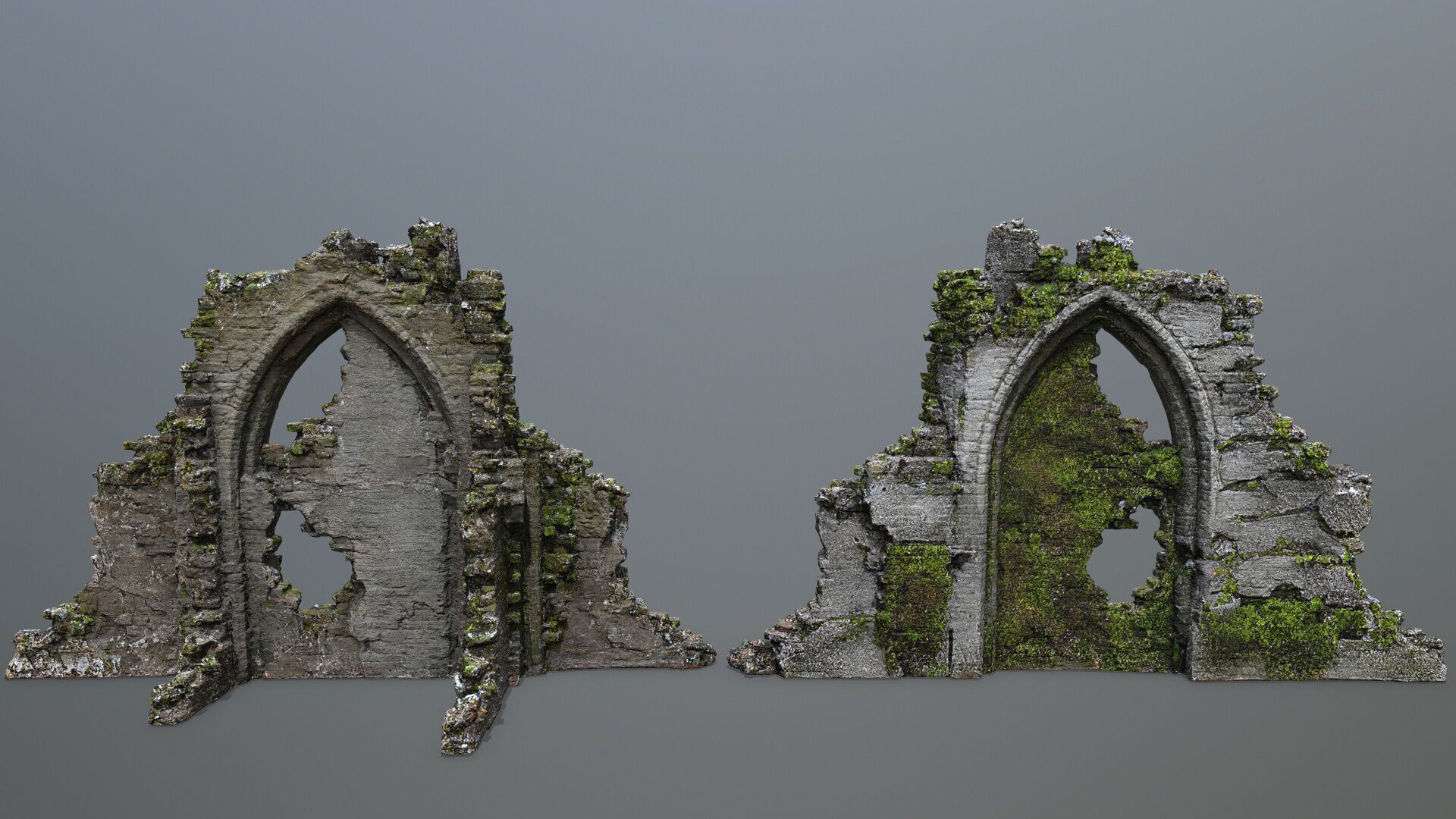 Ruin Gate Low-poly 3D model_5