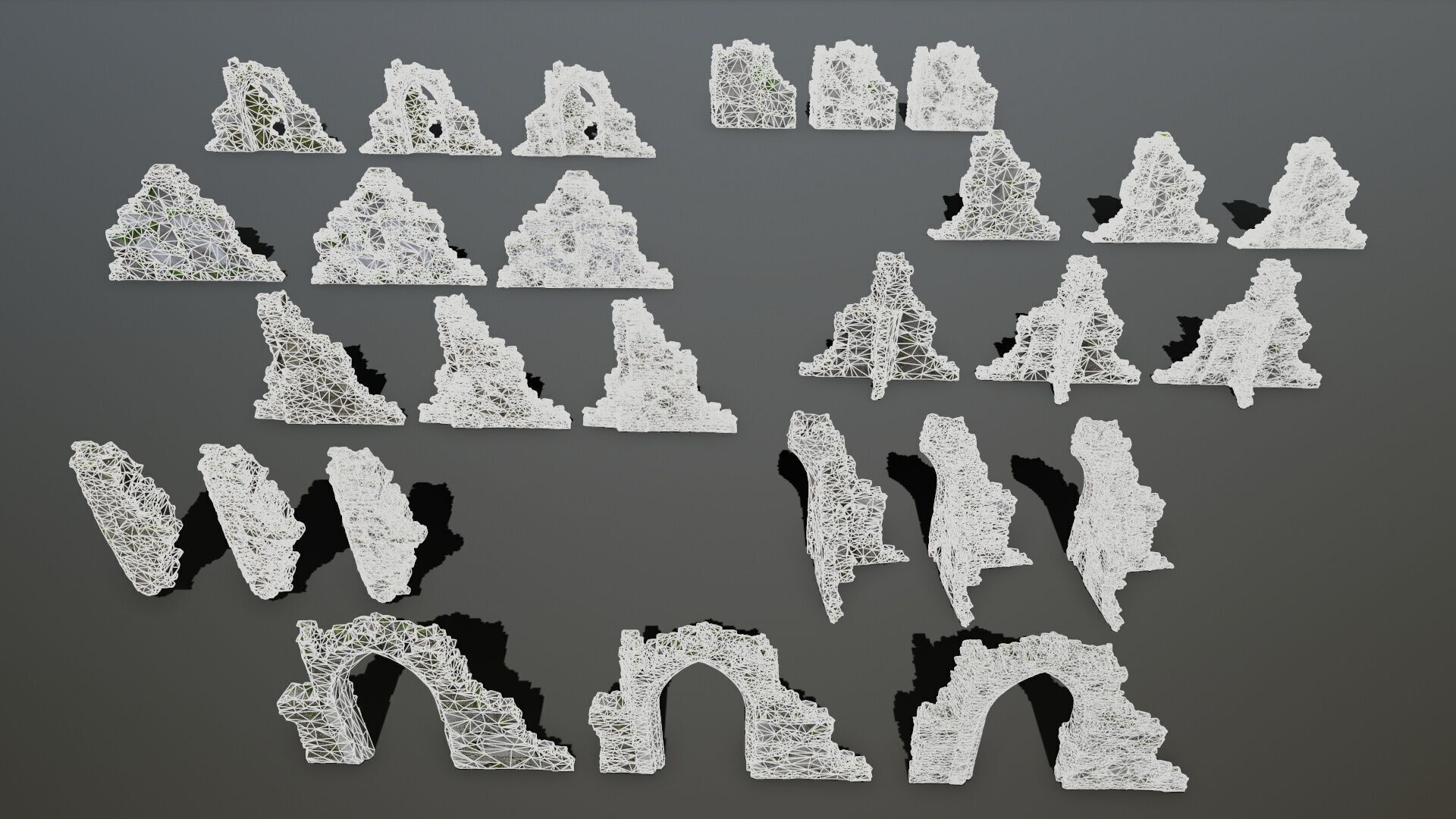 Ruin Gate Low-poly 3D model_14