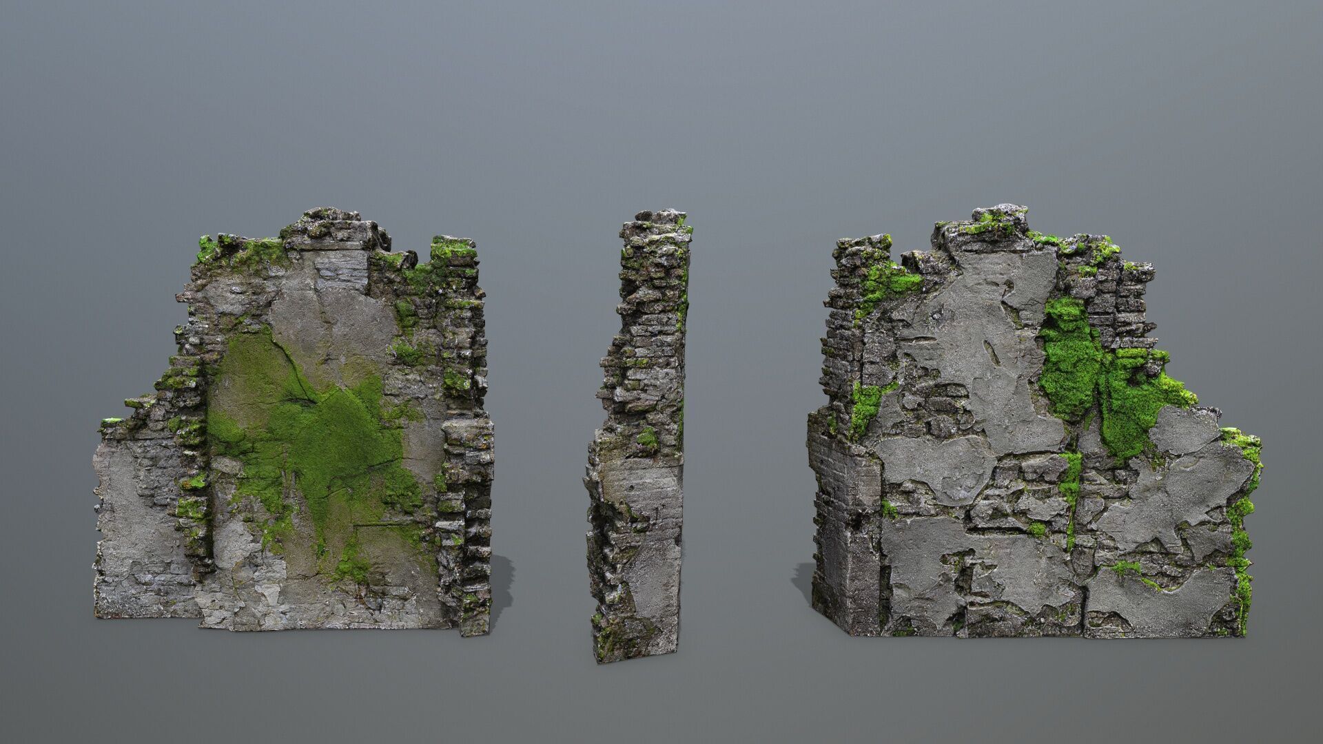 Ruin Gate Low-poly 3D model_6