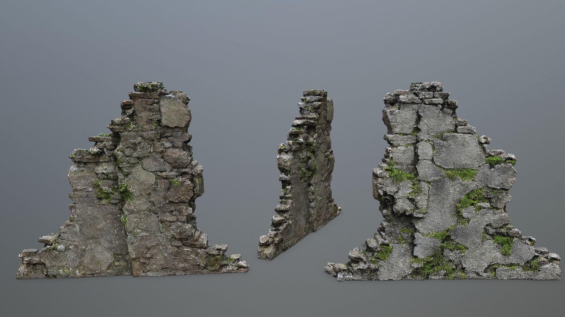 Ruin Gate Low-poly 3D model_12