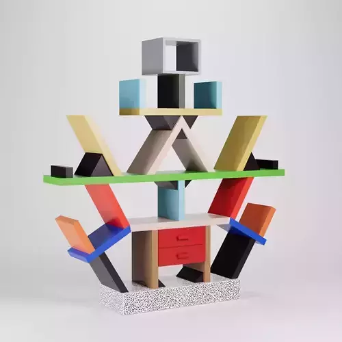 Carlton Bookshelf  Memphis Milano by Ettore Sottsass