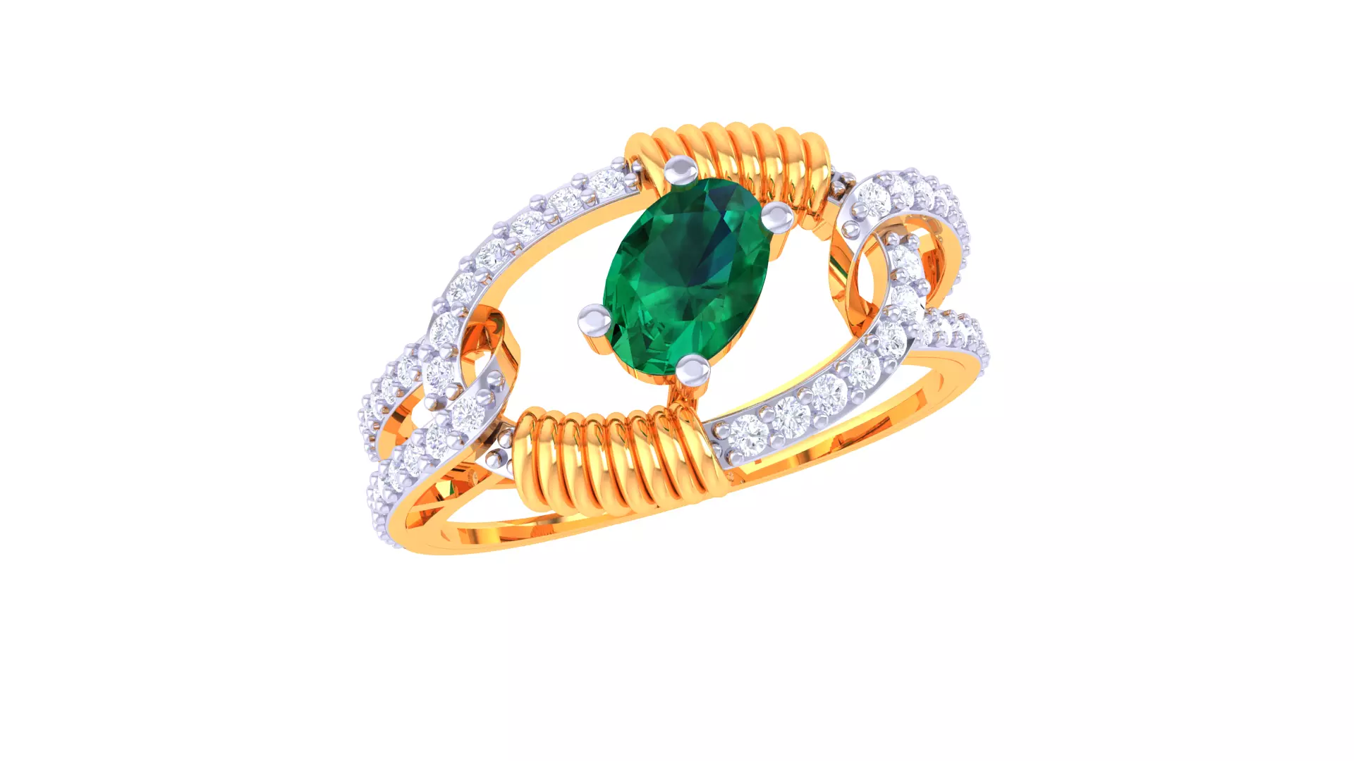 Women Ring Render 3dm STL OBJ FBX Details 3D print model_0