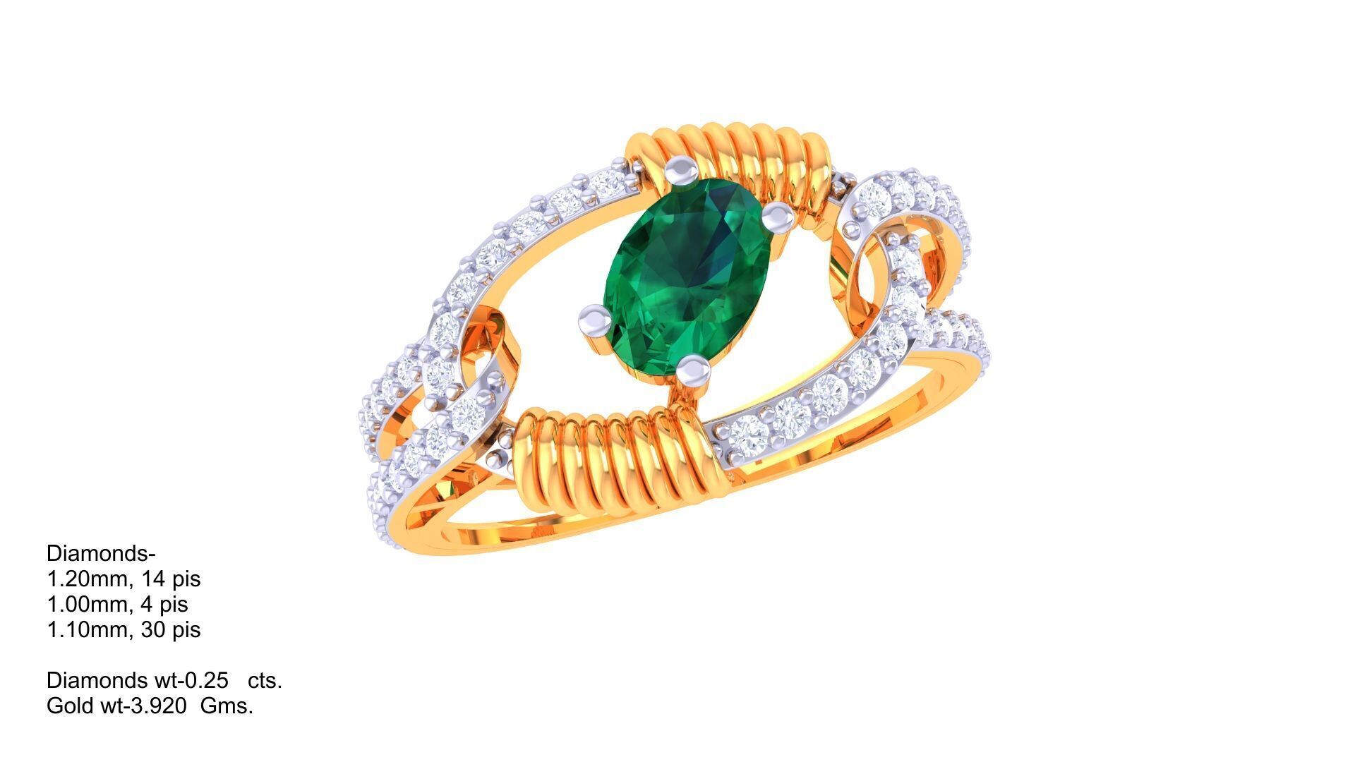 Women Ring Render 3dm STL OBJ FBX Details 3D print model_1