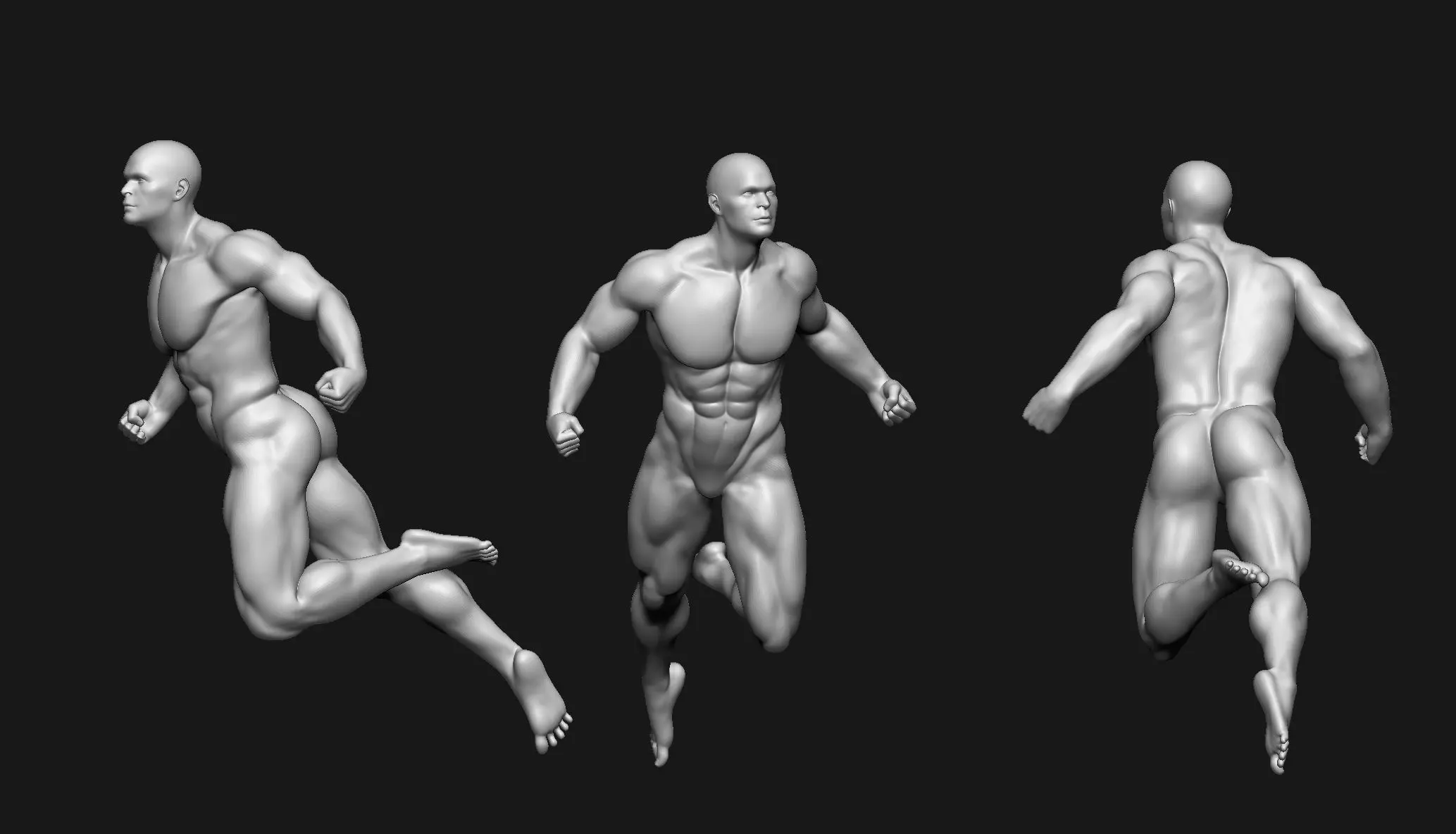 Flying Superhero Basemesh 3D print model_0