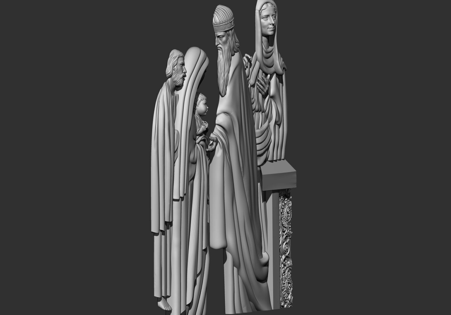 mary jesus the presentation in the temple 3d printable model cnc 3D print model_2