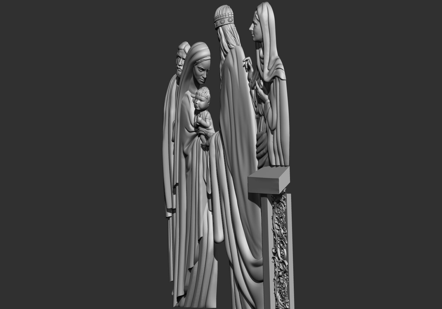mary jesus the presentation in the temple 3d printable model cnc 3D print model_3