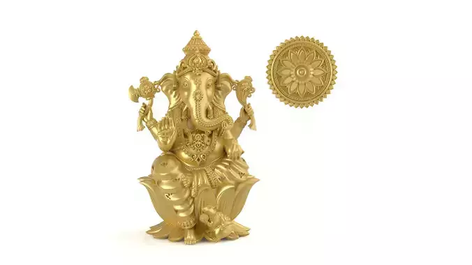 Ganesh-Ji 3D-Print-Model No4 -Jewelery Murti- 3D print model