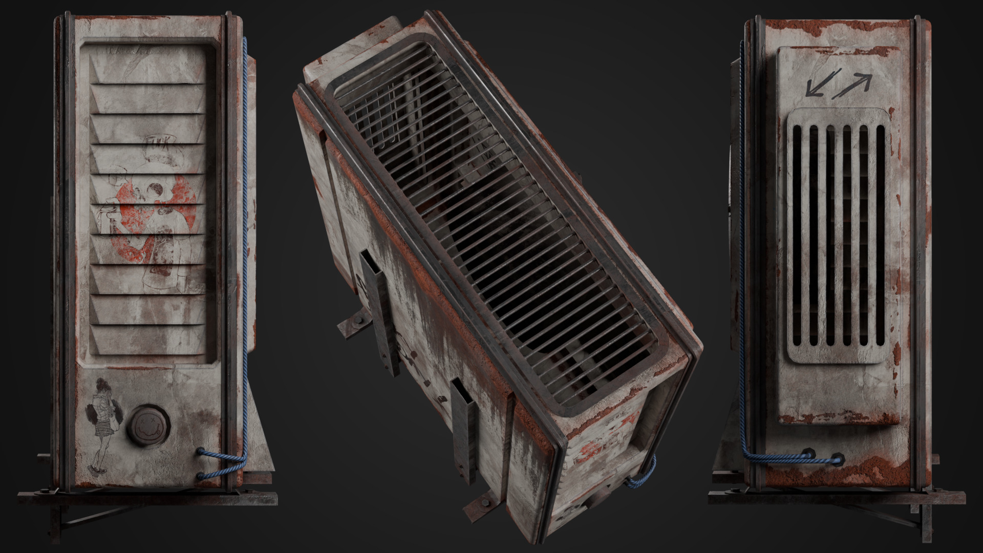 Air Conditioner Low-poly 3D model_1