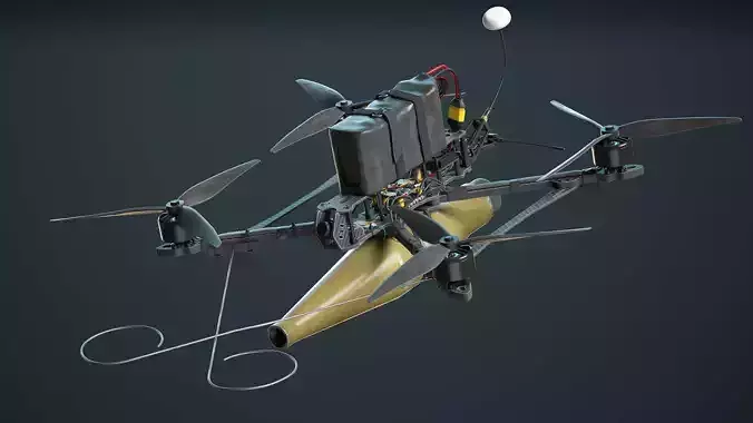 FPV Drone Kamikaze 10 Inches  Low-poly 3D model