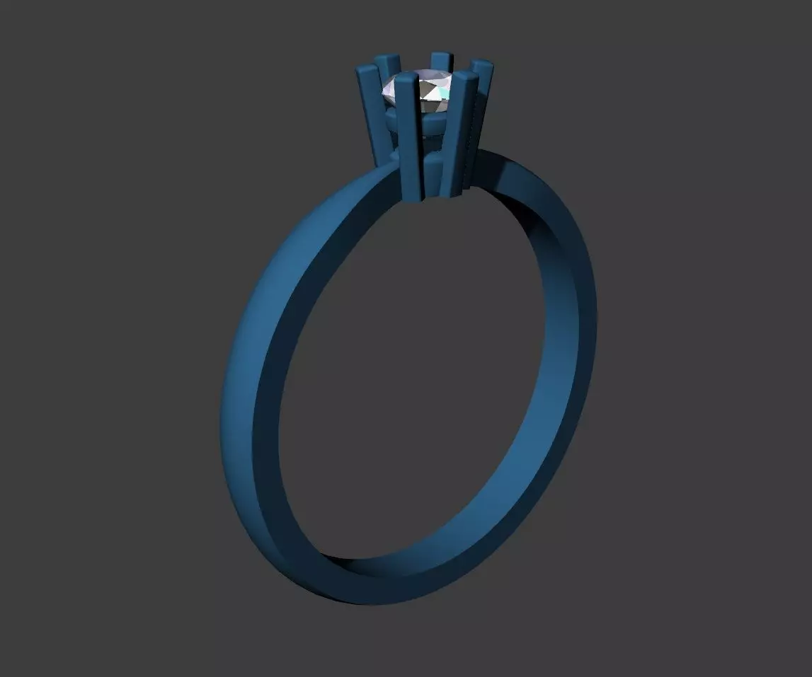 Engagement ring 3D print model_0