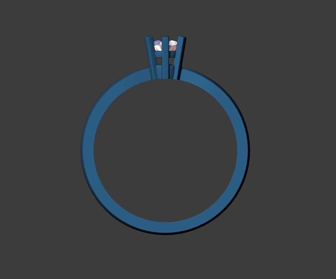 Engagement ring 3D print model_2
