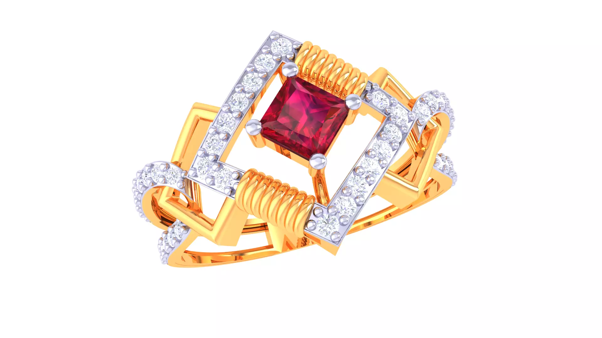 Women Ring Render 3dm STL OBJ FBX Details 3D print model_0