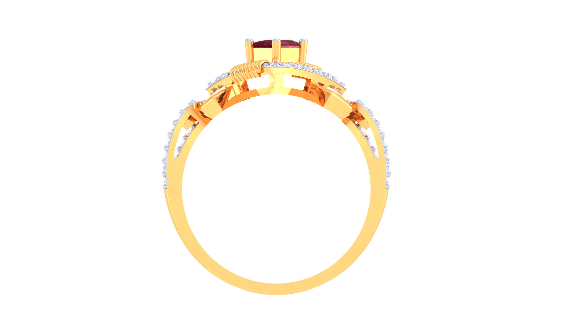 Women Ring Render 3dm STL OBJ FBX Details 3D print model_4